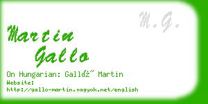 martin gallo business card
